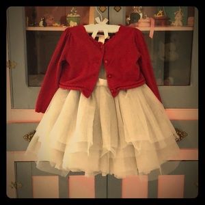 Christmas dress with cardigan
